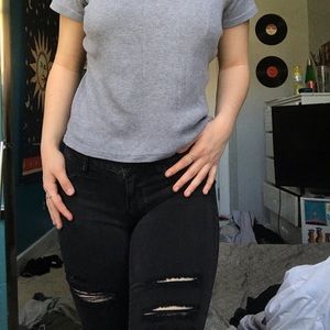 black American eagle ripped regular jegging